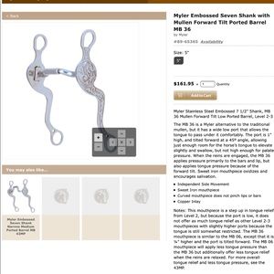 Myler Embossed 7 Shank Bit w/ Ported Barrel